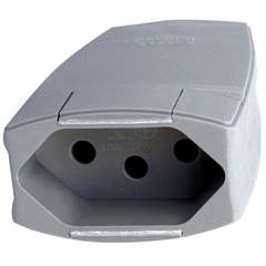 PLUG FÊMEA 3P-10A CINZA 615824 PIAL