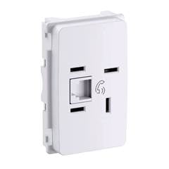 TOMADA MÓDULO ZEFFIA REDE RJ11 2F BRANCO - REF.680156 - PIAL