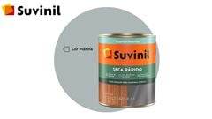 ESMALTE BRILHANTE SUVINIL SECA RÁPIDO A BASE ÁGUA 900ML PLATINA