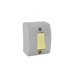 INTERRUPTOR 1 SEÇÃO SIMPLES SOBREPOR CINZA30005 MEC-TRONIC