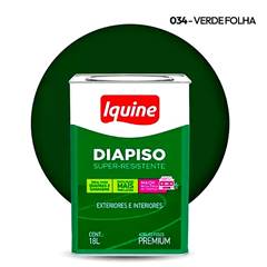 TINTA ACRÍLICA FOSCA DIAPISO SUPER-RESISTENTE 18LITROS VERDE FOLHA IQUINE / REF. 88303405