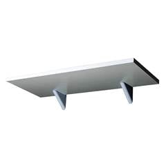 PRATELEIRA MDP REVESTIDO CLASSIC 25X120CM BRANCA ESPESSURA 15MM COM SUPORTE EM ABS PRATEFIX