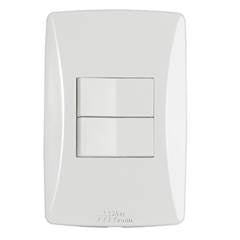 INTERRUPTOR 2 SECÕES SIMPLES BRANCO D-E2MP/81011 PETRA MEC-TRONIC