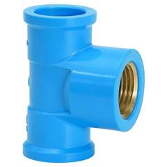 TE BUCHA DE LATÃO SOLDÁVEL COM ROSCA PVC AZUL 20MMX1/2 AMANCO